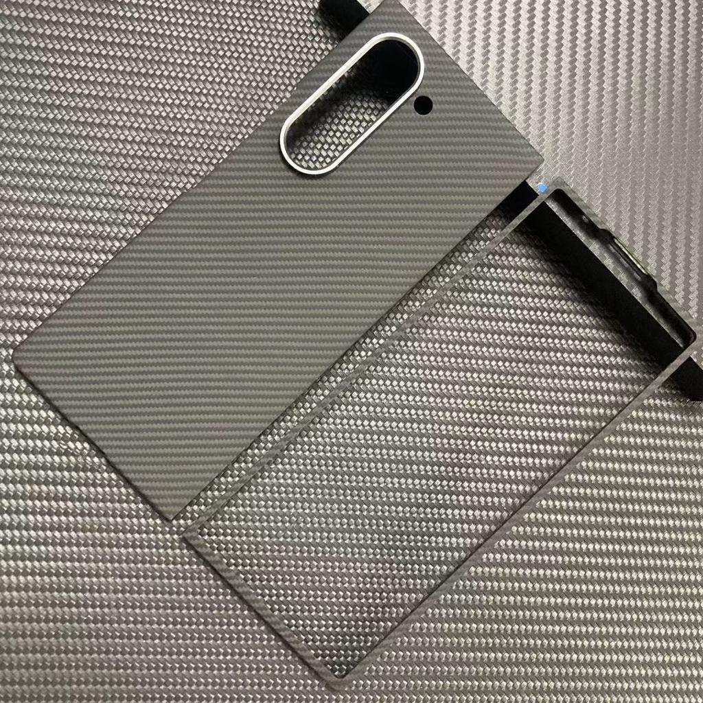 New Kevlar Suitable for Samsung Zfold6 Ultra Thin Mobile Phone Case Aramid Fiber Material Hard Shell Wavy Pattern