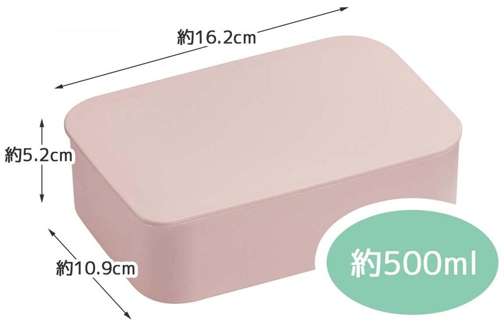 Skater Lacquered Lunch with Inner and Smoke Made in Japan (NLP5-A) Single-Tier Box, 500ml, Belt, Pink,