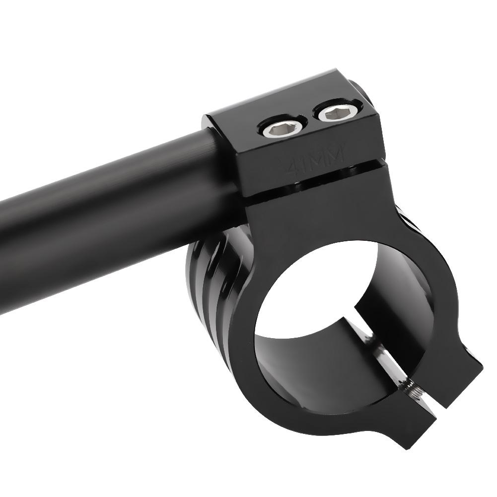 1Pair Universal 41mm Motorcycle CNC Separate Handle Bar Adjustable Clip On Handlebar