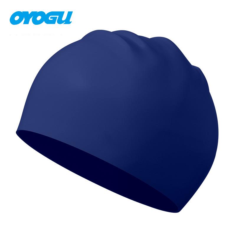 Adult & Children's Silicone Swim Cap - Unisex, Solid Color, Plus Size, Customizable with Logo