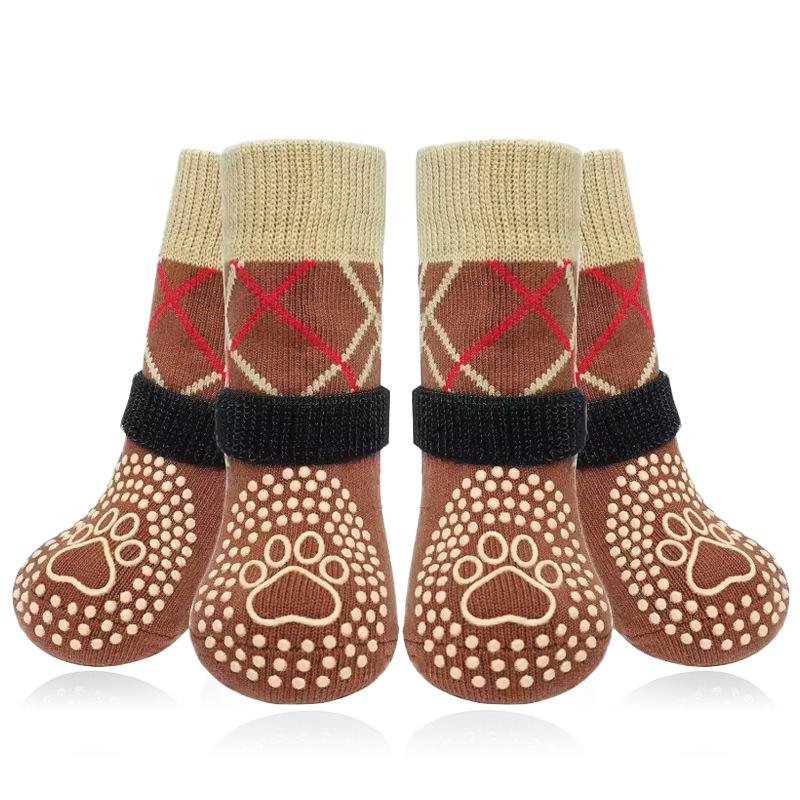 Calcetines Silenciosos Antideslizantes de Animales para Perros Medianos y Grandes Transpirables Zapatos para Perros para Exteriores Protectores de Patas Anti-Suciedad Uso en Todas las Estaciones