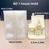 DIY Nordic house candle silicone mold European castle villa resin molds chimney houses Christmas snow house mould New Year gift