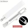 2-in-1 Watermelon Slicer and Fork Stainless Steel Fruit Cutter Tool for Watermelon, Mango, Pitaya, Portable for Camping, Picnics, Home