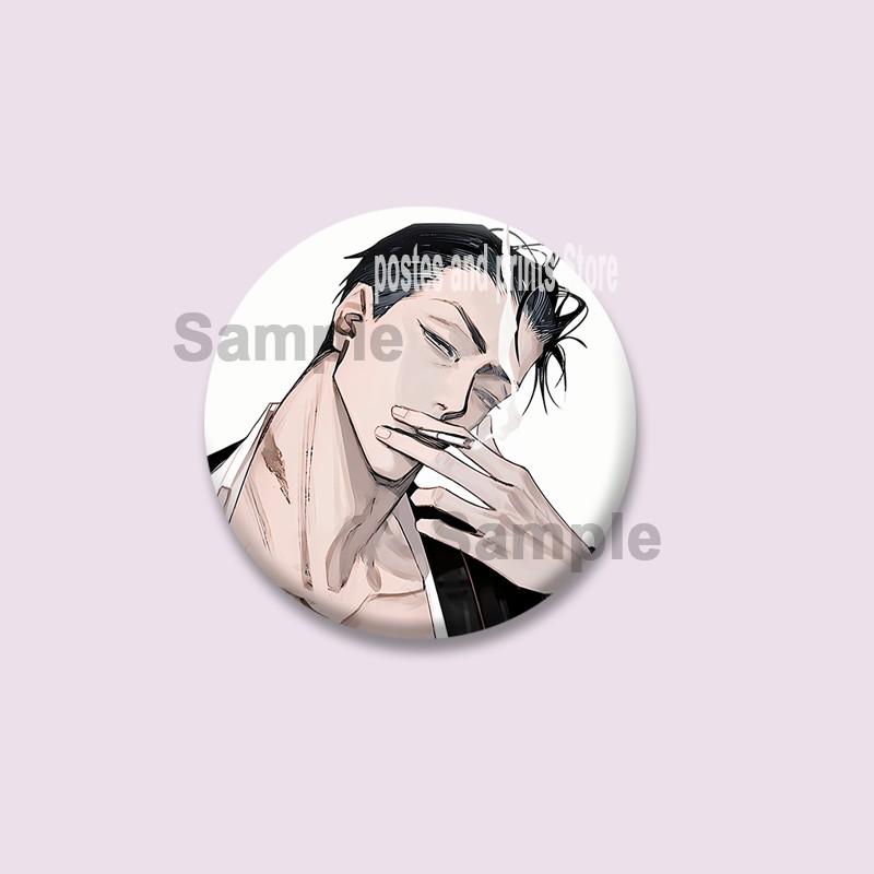 Manhwa BL Coreano Spilla a Moneta Cartone Animato Spille di Plastica Cartone Animato Mo Guan Shan He Tian Spilla Gioielli Regalo Zaino Cappello Accessori per Risvolto