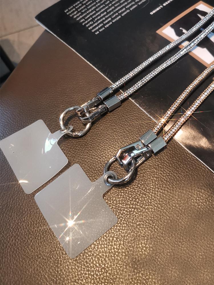 New Universal Rhinestone Crossbody Mobile Phone Lanyard Strap Rope Fashions Women Anti-Lost Cell Phone Lanyards With Gasket Clip