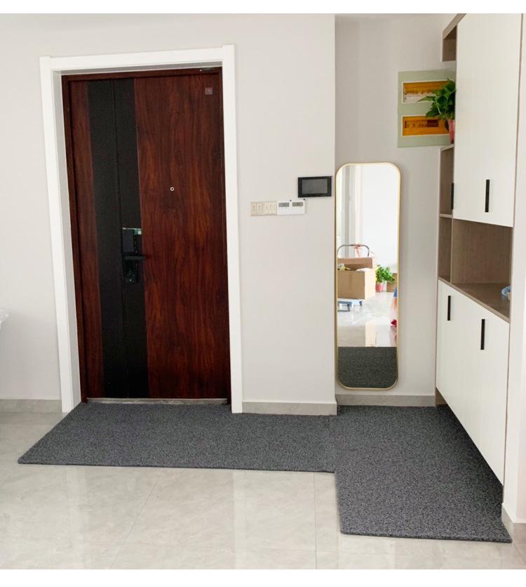 Two-Tone Dirt-Resistant Entrance Mat: Silk Ring Doormat, Gold-Digging, Cuttable for Household & Commercial Use