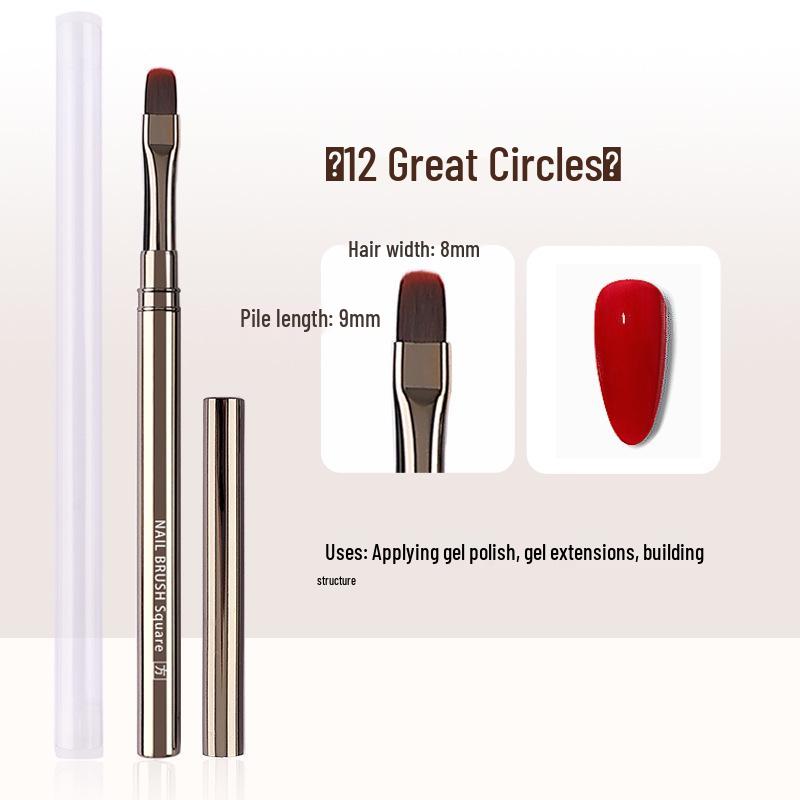 Metal Rod Nail Art Brush Set: Gel Polish, Painting, Flower & Liner Brushes