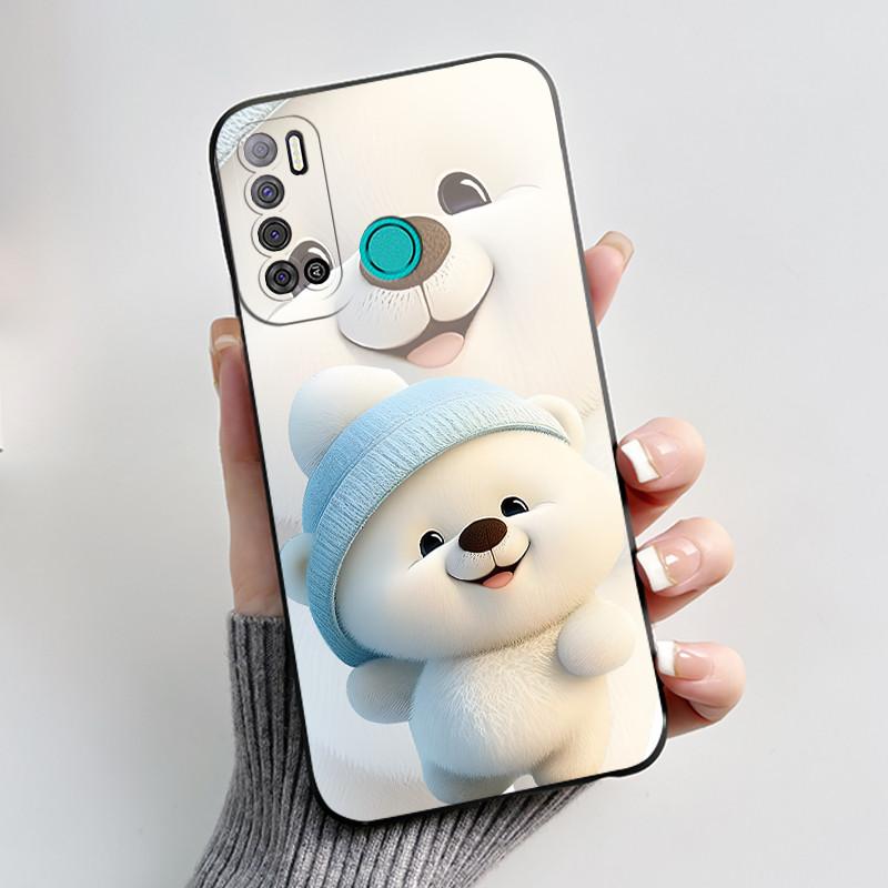 For Tecno Pouvoir 4 Pouvoir 4 Pro LC7 LC8 Case Luxury Cute Love Rabbit Funny Phone Casing Black Silicone Protective Back Cover