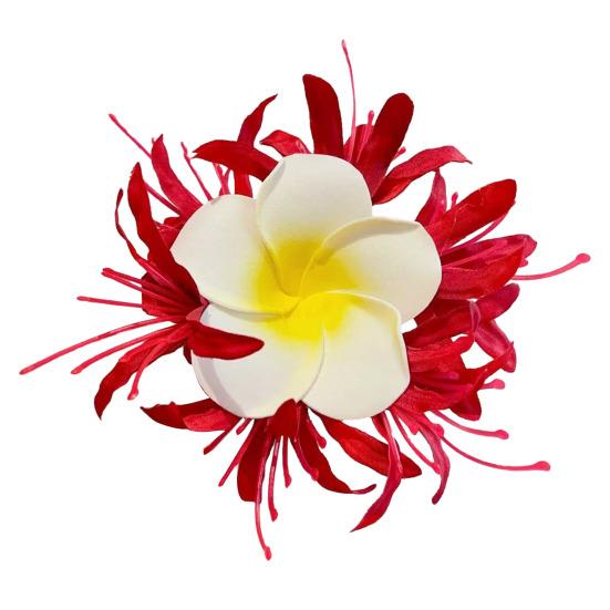 

Large Artificial Flower Hair Clip Women Non-Slip Side Hair Clamp Decorative Floral Hairpin Vacation Weddings Party Hair Accessories червоний