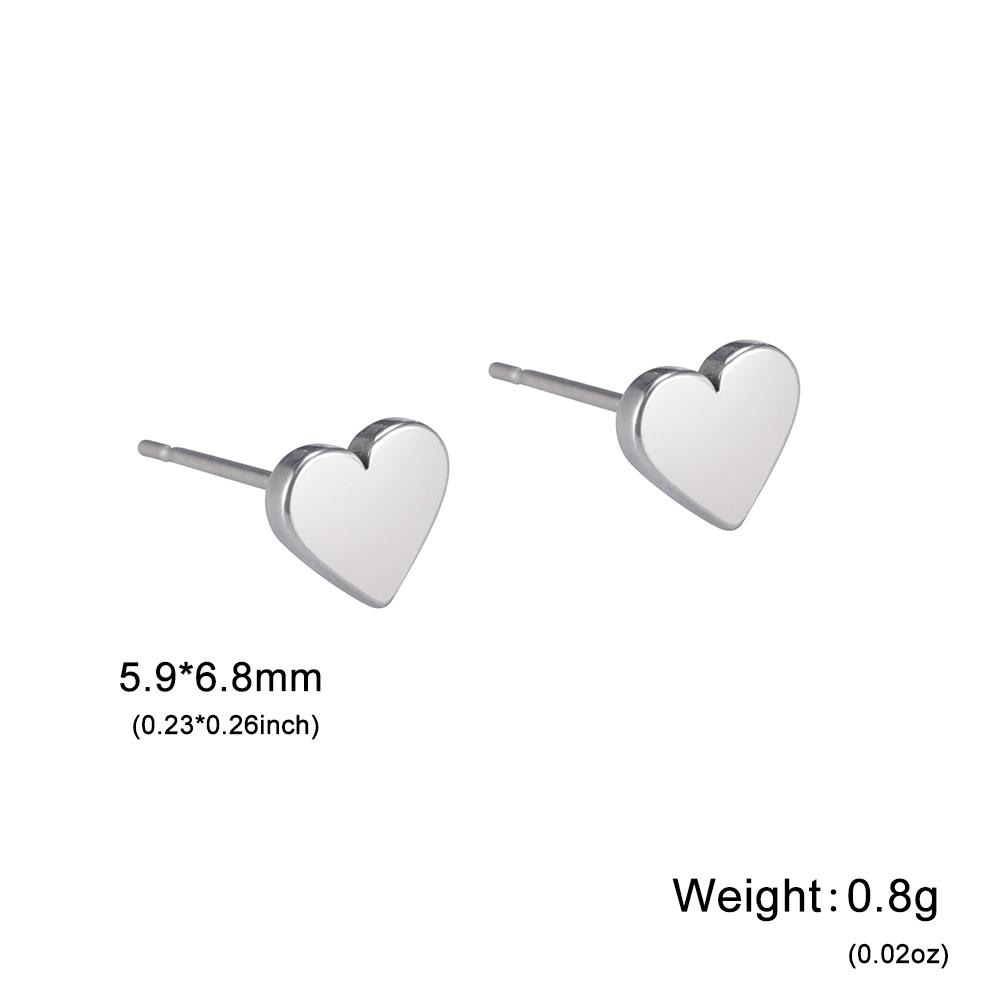 

Rectangle Heart Stud Earrings for Women Stainless Steel Geometric Earrings Trend Minimalist Jewelry Valentine s Day Gifts 2026