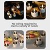 6Pcs Solar Tea Light LED Candles Outdoor Waterproof Flameless Solar Tea Lights Rechargeable Candles for Party Garden Home Decor