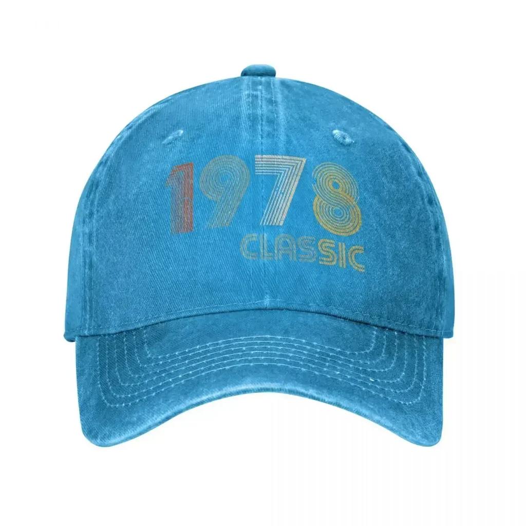 1978 Classic Birthday Unisex Style Baseball Caps Distressed Cotton Hats Cap Classic Outdoor Activities Soft Snapback Cap