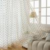 White Cloud Fluffy Sheer Curtain, Rod Pocket Top, Easy To Hang, Cute Fluffy Embroidery, Three-dimensional Effect, Modern Home Door Window Decoration