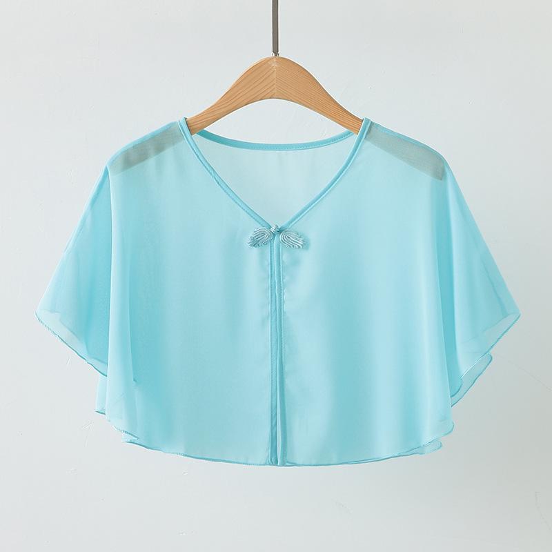 Women's Summer Chiffon Cardigan Shawl - Thin Sun Protection Cover-Up with Matching Camisole Dress
