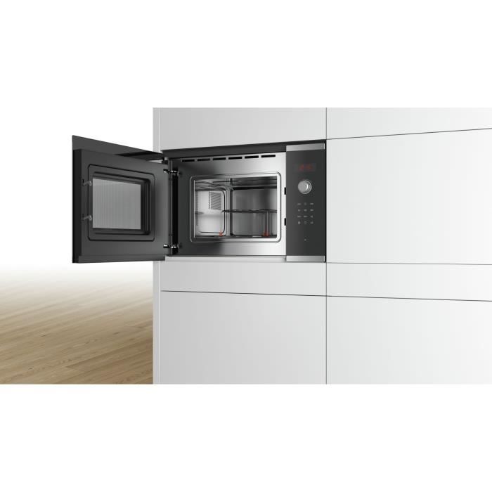 Built-in Microwave + Grill - BOSCH - SER4 BEL523MS0 - Stainless Steel - 20 L - 800 W - 8 Auto Programs - 38.2 X 59.4 X 31.7 Cm