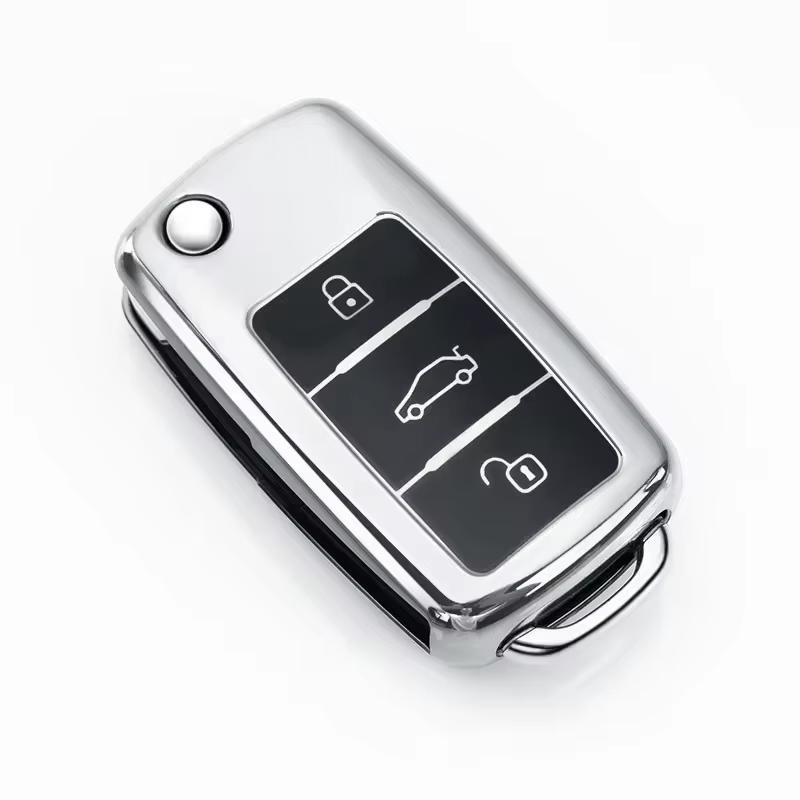 Car Key Cover Case Holder Keychain For Vw Volkswagen Polo Golf Passat Beetle Caddy T5 Up Eos Tiguan Jetta For Skoda Octavia A5