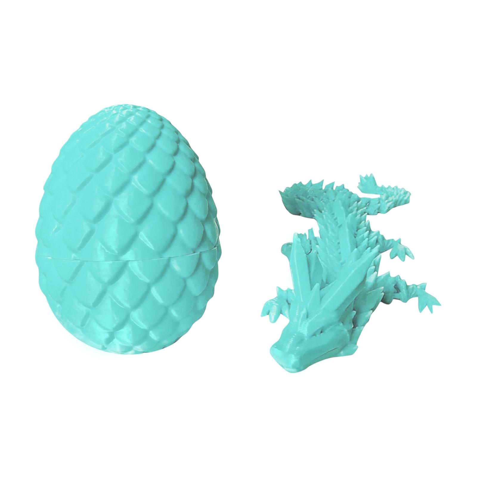 

Mystery Dragon With Egg, 3D Printed Dragon With Egg, Full Articulated Flexible Dragon With Eggs, 3D Printed Gift Toy One Size небо синє кольору