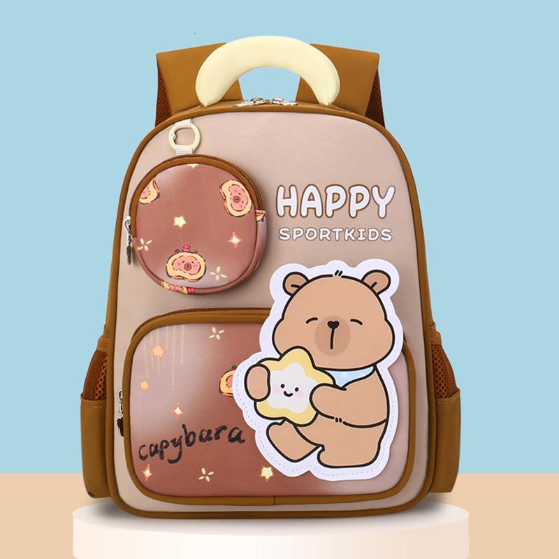 Kids' Cartoon Schoolbag: Lightweight, Double Shoulder Backpack with Spine Protection for 3-6 Year Olds