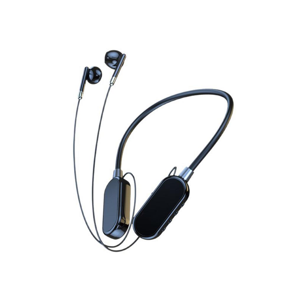 Thin Radio Sports Earphones with Constructed Shade Screen and Ergonomic Neck Plan