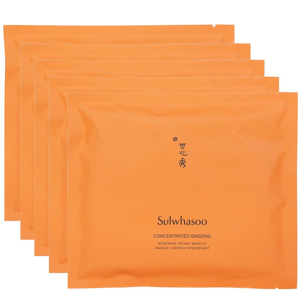 

5 шт_[SULWHASOO] Восстанавливающая кремовая маска с концентрированным женьшенем EX 18 г (Образец) 5pcs Mask