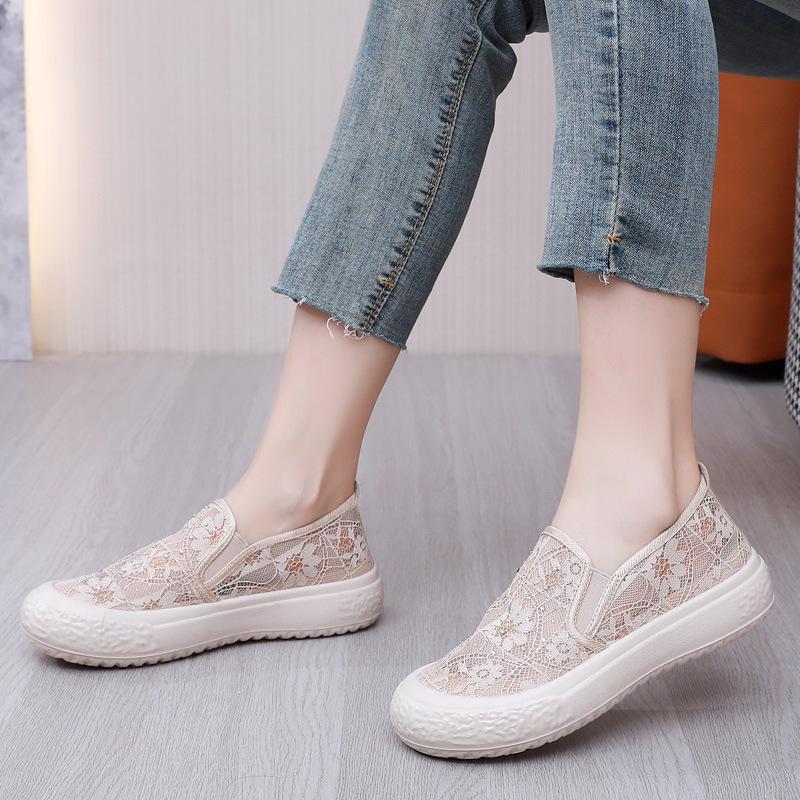 Women's Breathable Lace Mesh Slip-On Fisherman Shoes - Spring & Summer Trend