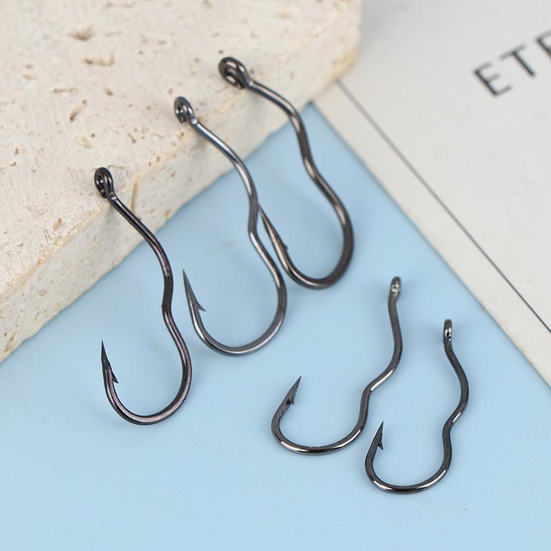 50Pcs Premium Fishing Hooks - Barbed Design For Anti-Slip & Secure Fish Grip | Reliable For Freshwater And Saltwater Hunting