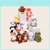 Rabbit Penguin Duck Bear Plush Keyring With Pull Out Feet For Kids And Teens