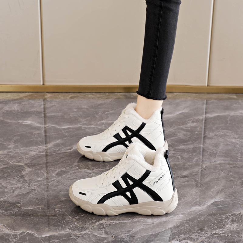 TUINANLE Women's Winter Ankle Boots New Casual Sports Warmed Shoes Woman Platform Plus Plush Sneakers