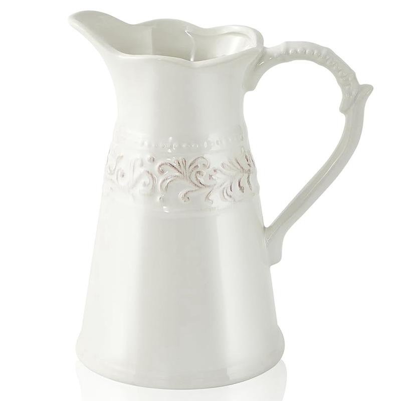 Pitcher Vase Farmhouse Vase Pitcher Vases For Flowers Flower Vase Pitcher White Pitcher Vases For Flowers белый