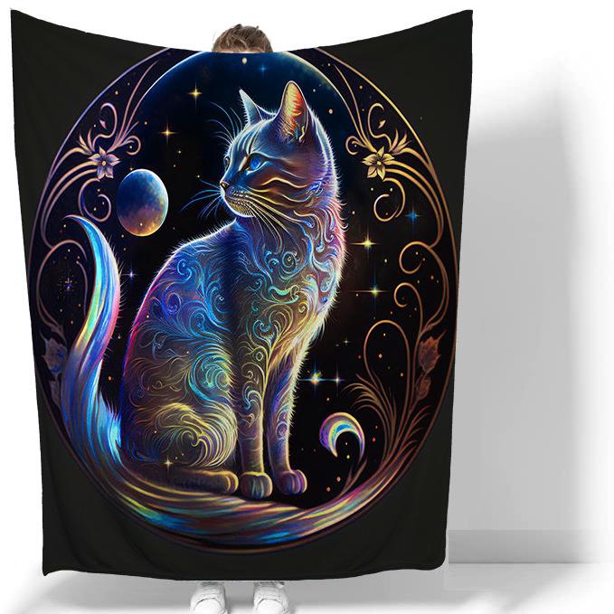 

Фланелевое одеяло с тематикой голубого звездного неба, мягкое, легкое, теплое для гостиной, спальни, кровати, дивана, детей и взрослых, подарки 80*120cm