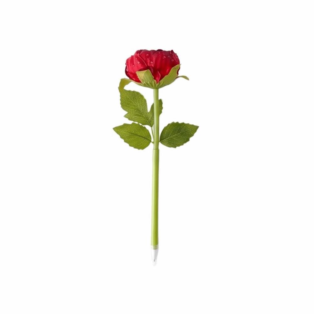 Writing Smoothly Neutral Gel Pens Fake Rose Signature Pen Artificial Flowers Ballpoint Pen  Ladies