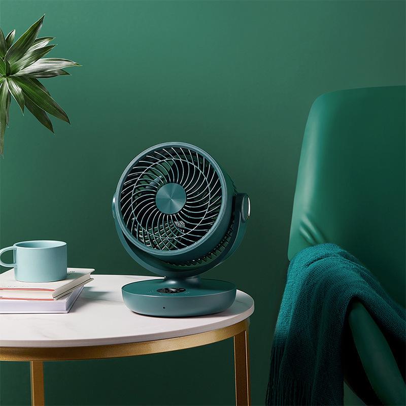 New Mini Oscillating Desk Fan: USB Rechargeable with Remote Control
