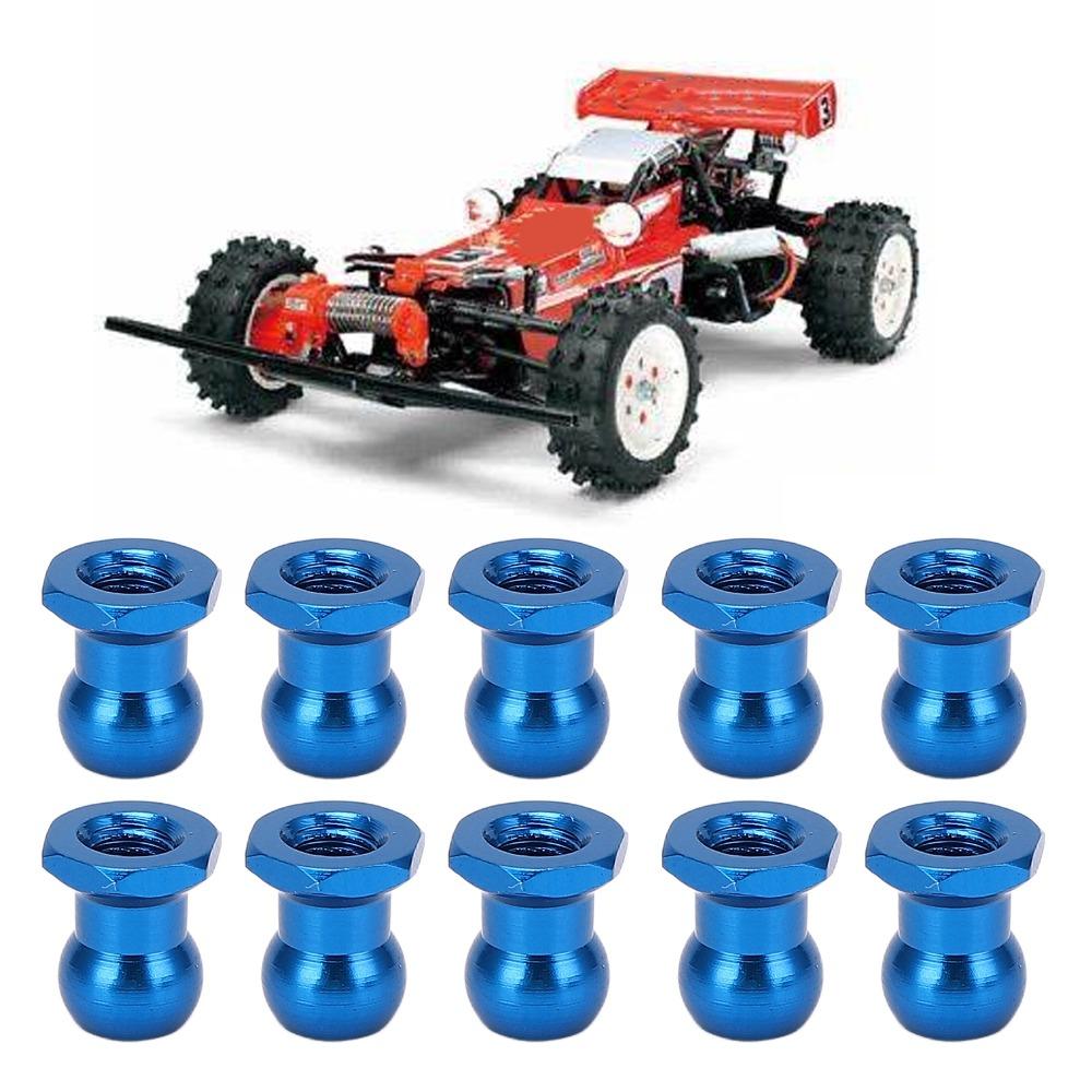 10Pcs Aluminum Alloy Ball Nut Set Ball Head Nut for Tamiya 53640 1/10 RC Car and Buggy For RC Buggy