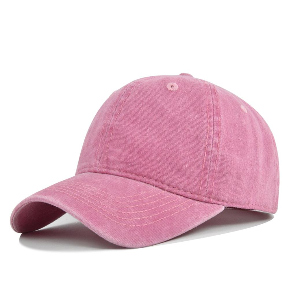 Washable Denim Baseball Cap New Summer Solid Color Cotton Cap Women Ponytail Hats Men Baseball Cap Outdoor Visor Casual Cap
