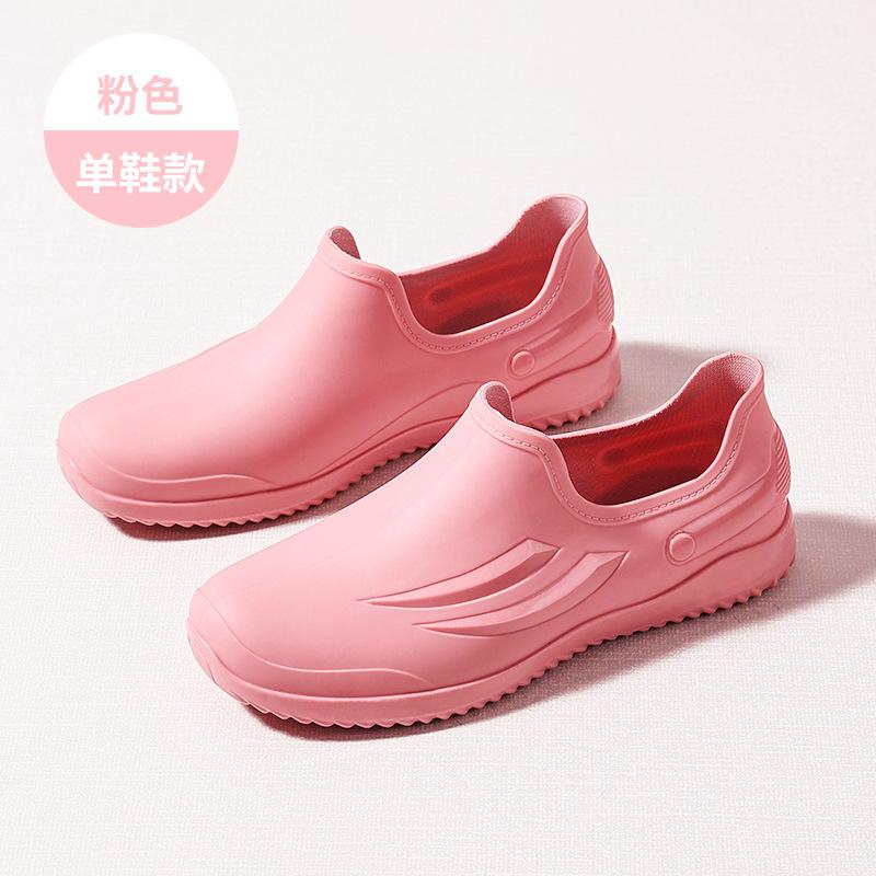 New Spring and Autumn Rain Shoes Fashionable Waterproof Outer Wear Non-slip Wear-resistant Velvet Warm Outdoor