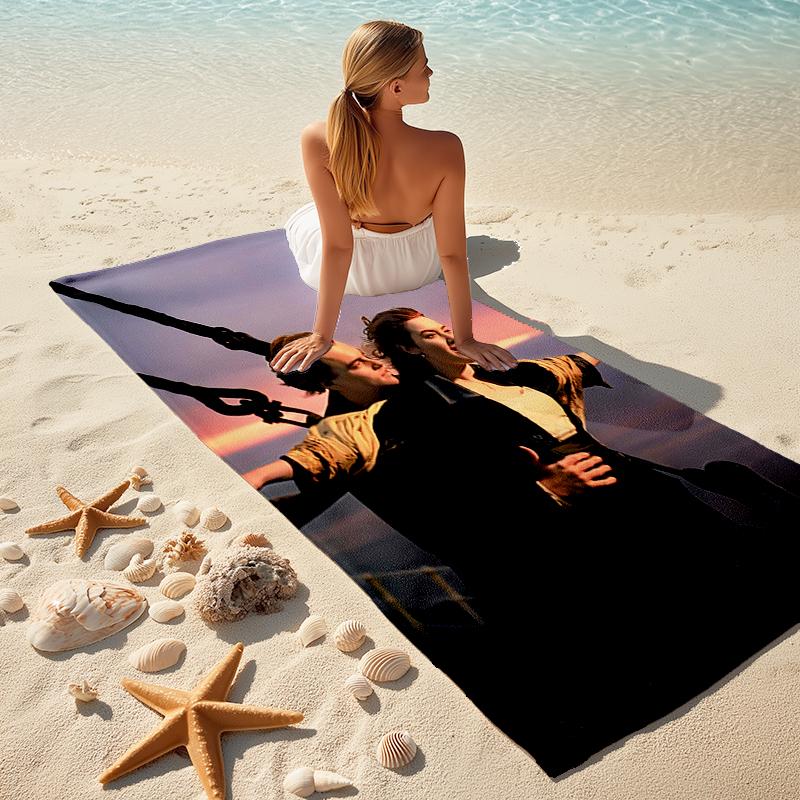 1pc Titanic1 Beach Towel, Comfortable and Thick, and Swimming/Bath/Picnic/Camping Towel, Suitable for Seaside Beaches