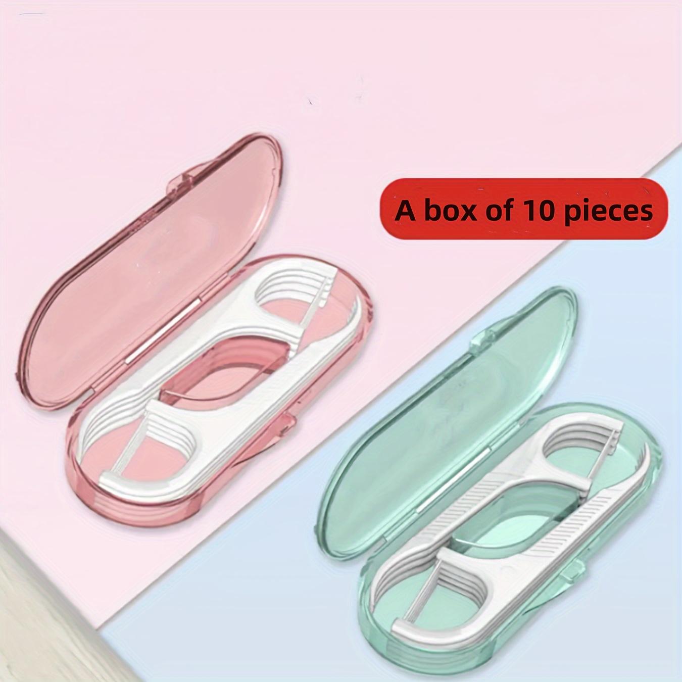 2Pcs Dental Floss Dispenser Pack of 10 - High-Quality Creative Toothpick Organizer for Home - Portable Mini Floss Storage Case