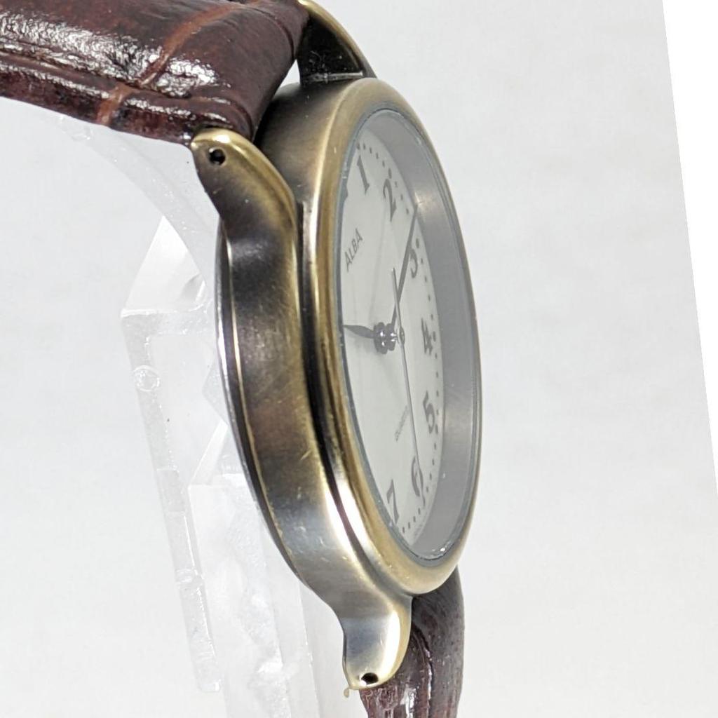 [USED] SEIKO ALBA Men's Battery Strap Replacement Working O-65