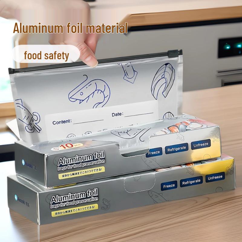 Aluminum Foil Freshness Lock Zipper Bags for Food Storage