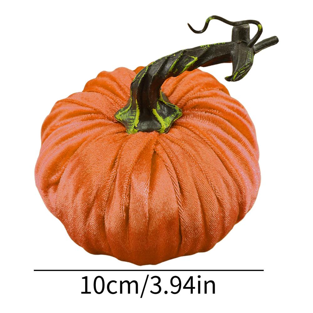 2025 Handmade Velvet Pumpkins Halloween Fall Harvest Vegetable Artificial Simulation Pumpkins Decoration For Garden Yard