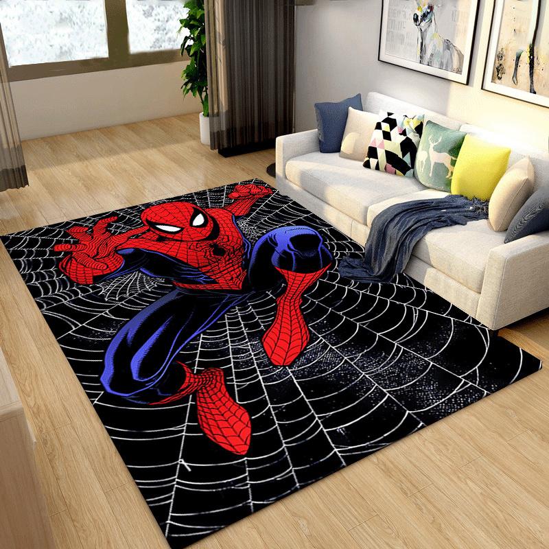 1pc Spider-Man Pattern Area Rug Soft Flannel Floor Mat for Living Room,Office,Bedroom and Carpet,Sofa Coffee Table Floor Mat