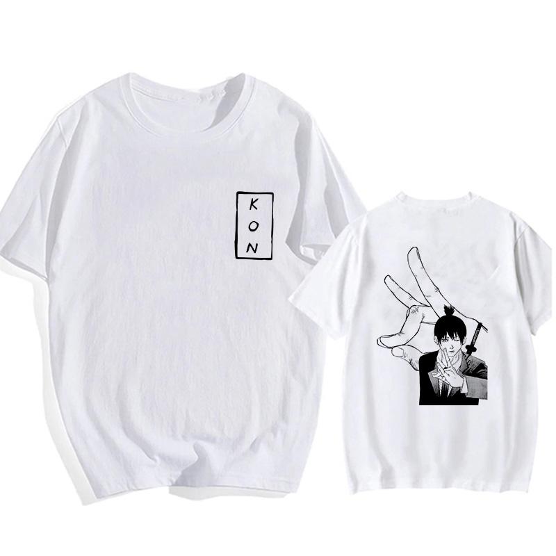 Japanese Anime Chainsaw Man T-shirt Pochita Cartoon Harajuku Makima Graphic Men's T-shirt Casual High-quality Comic T-shirt