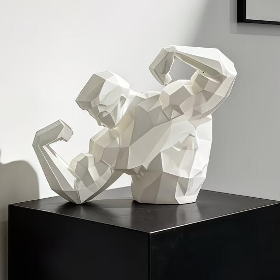 Muskulöser Mann Bodybuilder Statue, Männliche Oberkörperfigur, 3D Gedruckte Muskelmann Figur, Geschenke für Fitnessstudio-Leute, Männer