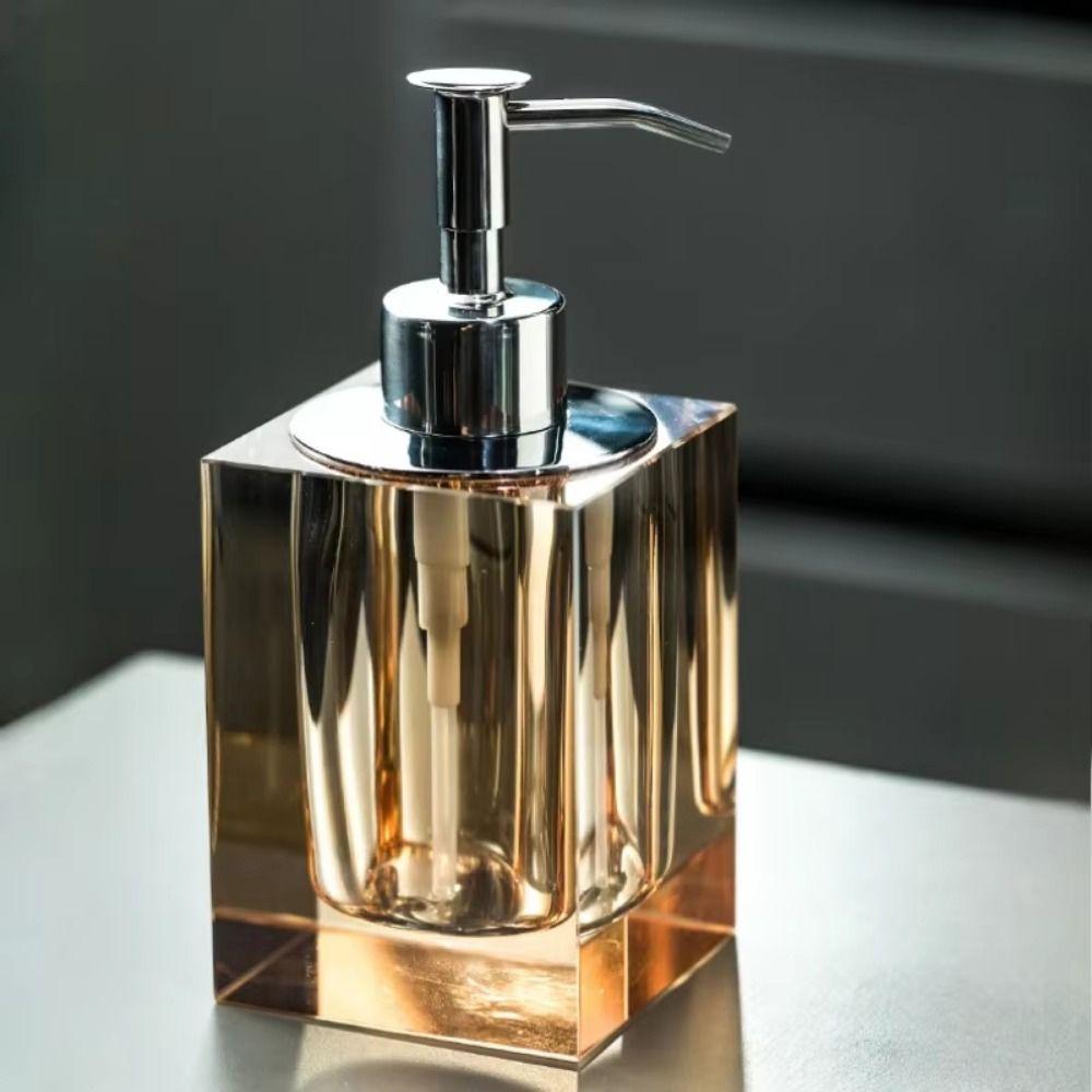 Refillable Hand Sanitizer Dispenser Press Type Liquid Soap Container Crystal Lotion Bottle Hotel