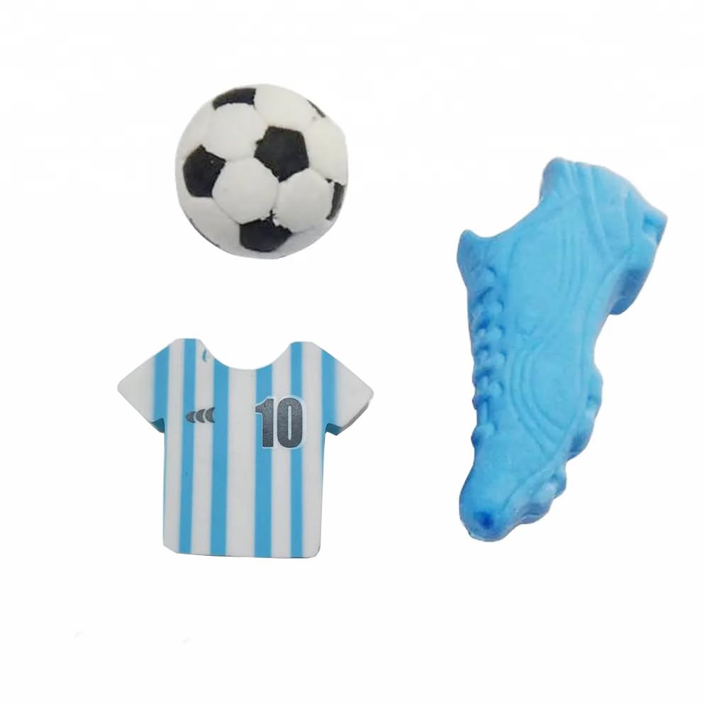 RSINC Erasers for Kids – 3 Pcs Sports Theme Erasers, Fancy Erasers for for Kids, Kawaii Erasers  for Kids Football Eraser