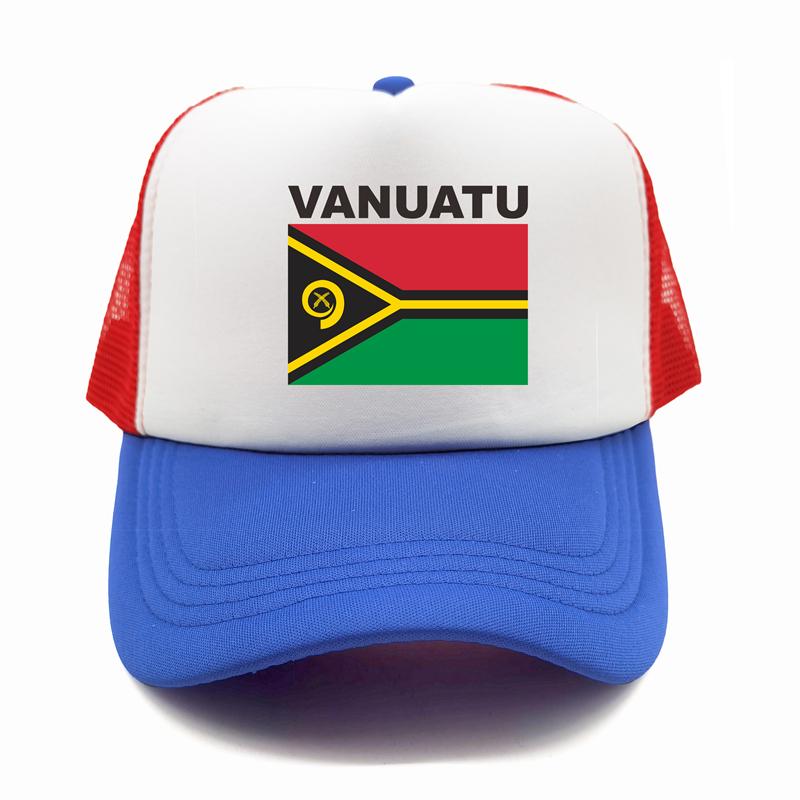 Vanuatu Trucker Cap Summer Unisex Cool Country Flag Hat Baseball Caps Unisex Outdoor Mesh Net Caps