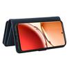 For Oppo Reno12 F 5G Zipper Wallet Case with 15 Card Slots and Strap Leather Phone Cover