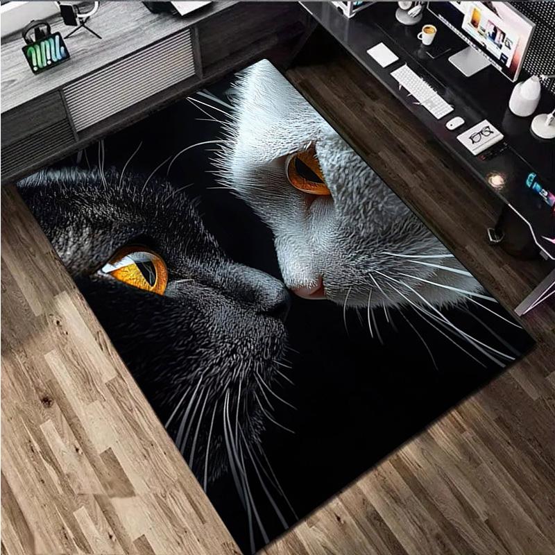 Katze Tier Teppich Haus Teppich Büro Dekorativer Teppich Für Wohnzimmer Schlafzimmer Fußmatte Boden Teppich Computer Stuhl Bereichsteppich