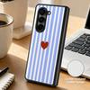 Stripe Heart Pattern Case For Samsung Galaxy Z Fold 8 Ultra 7 6 5 Fold8 Fold7 Fold6 Luxury Leather Skin Hard Folding Phone Cover