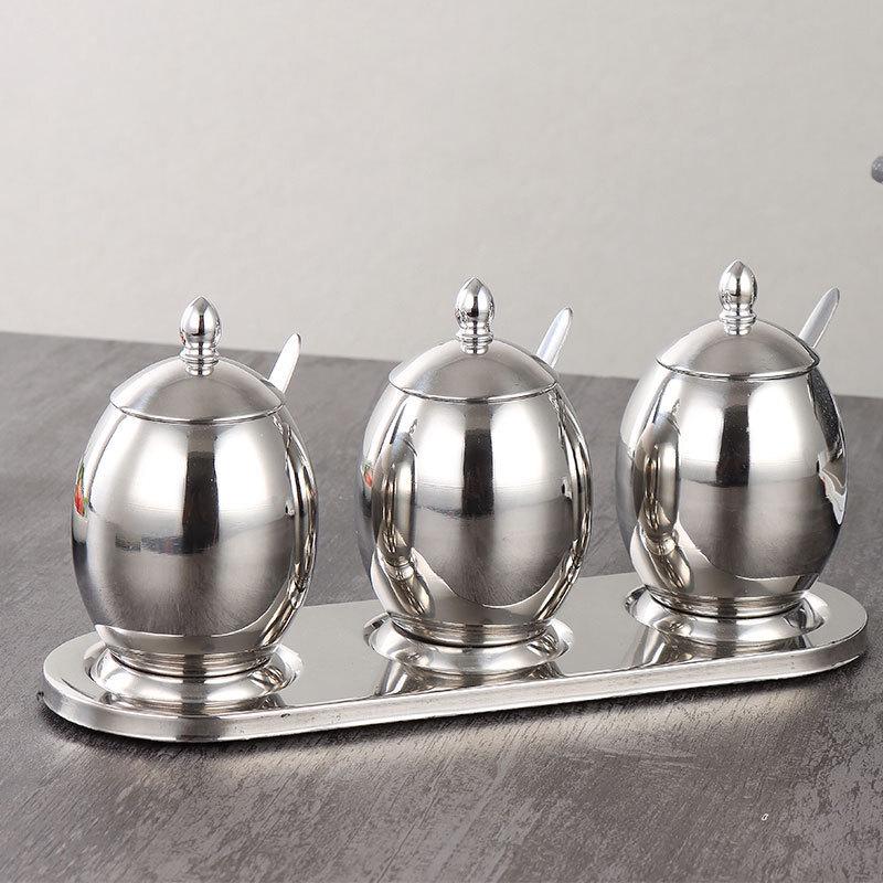 Wutuo Edelstahl Drehbar Gewürzglas Set